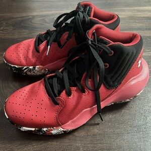 Under Armour Boys Jet 21 3024794-600 Red Basketball Shoes Sneakers Size 4Y